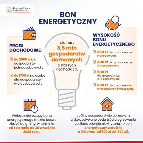 Grafika informacyjna bon energetyczny