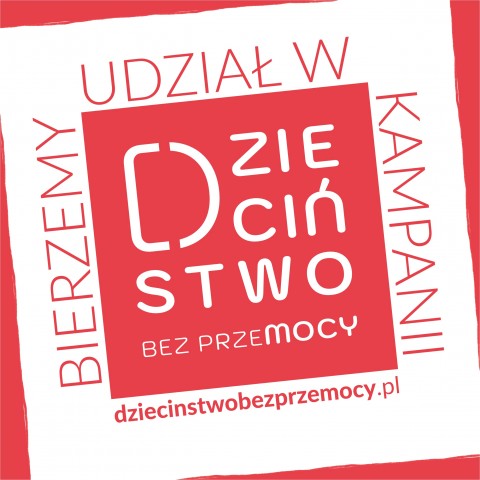 logo promujące kampanie Dzieciństwo bez Przemocy